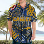Personalised NAIDOC Week 2024 West Coast Eagles Hawaiian Shirt Australian Aboriginal Hand Painting