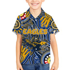 Personalised NAIDOC Week 2024 West Coast Eagles Hawaiian Shirt Australian Aboriginal Hand Painting