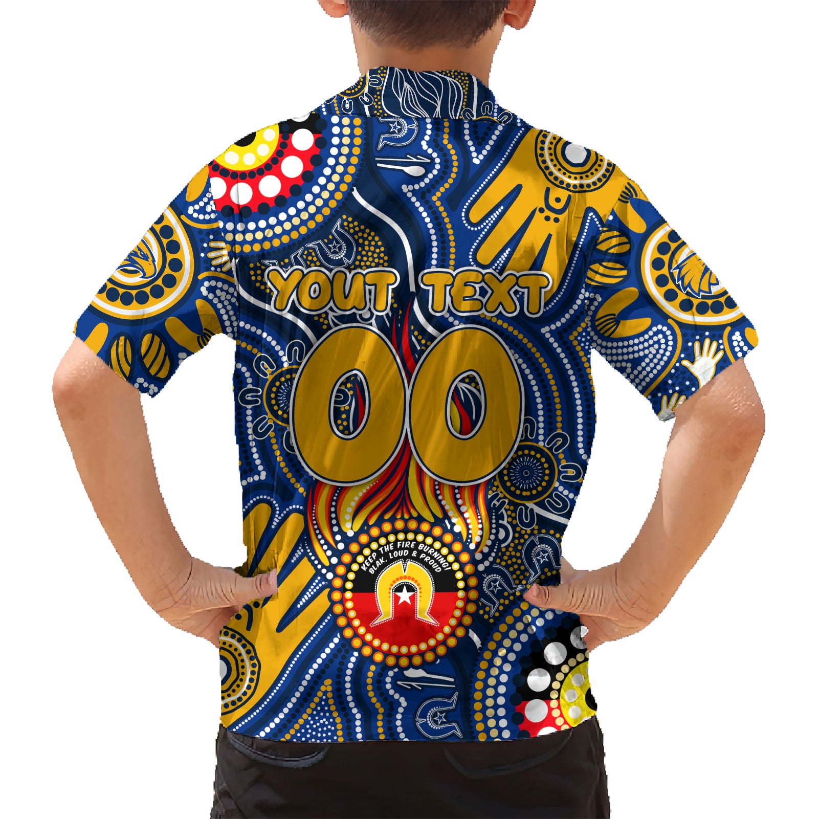Personalised NAIDOC Week 2024 West Coast Eagles Hawaiian Shirt Australian Aboriginal Hand Painting