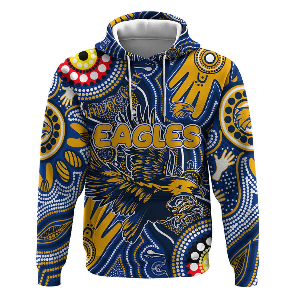Personalised NAIDOC Week 2024 West Coast Eagles Hoodie Australian Aboriginal Hand Painting