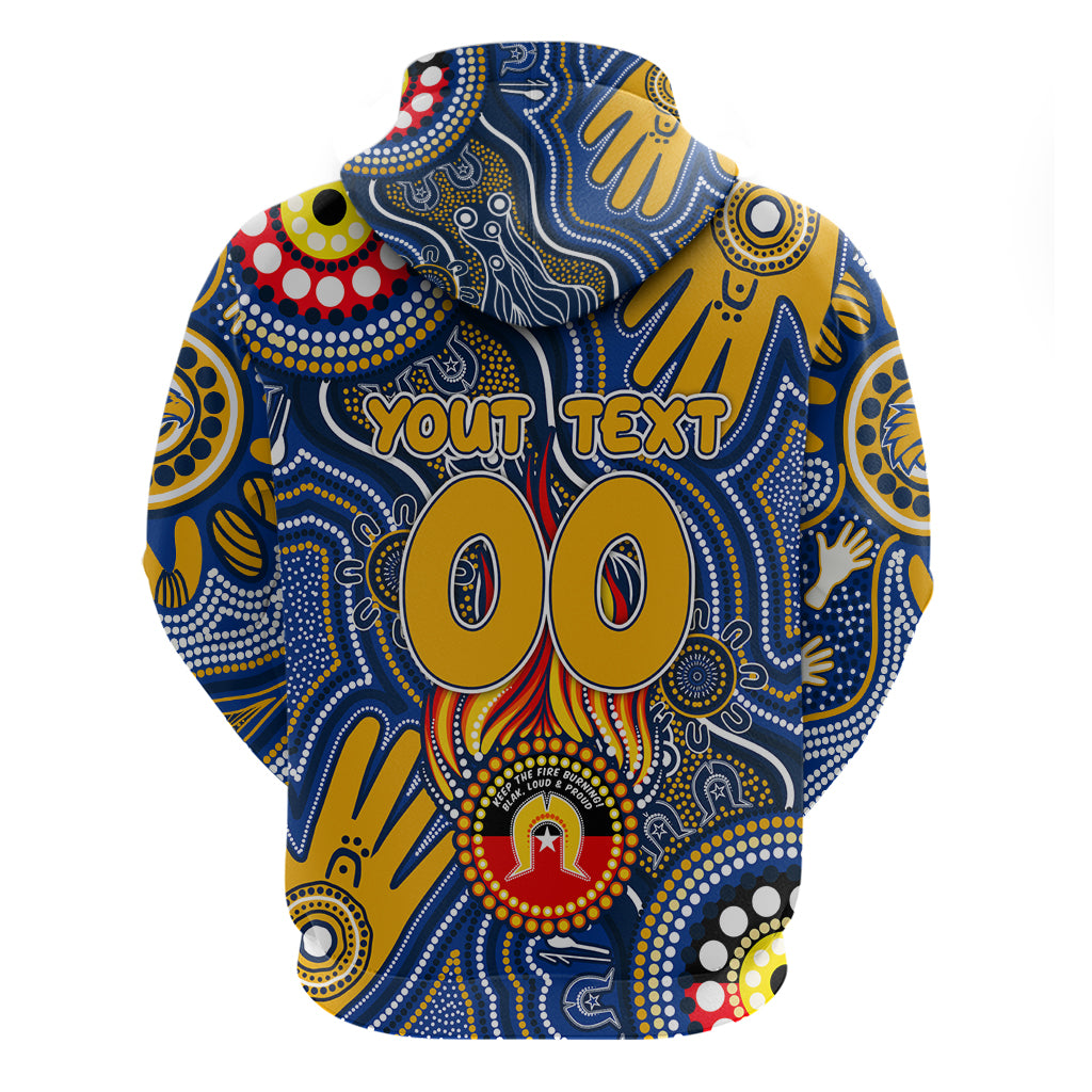 Personalised NAIDOC Week 2024 West Coast Eagles Hoodie Australian Aboriginal Hand Painting