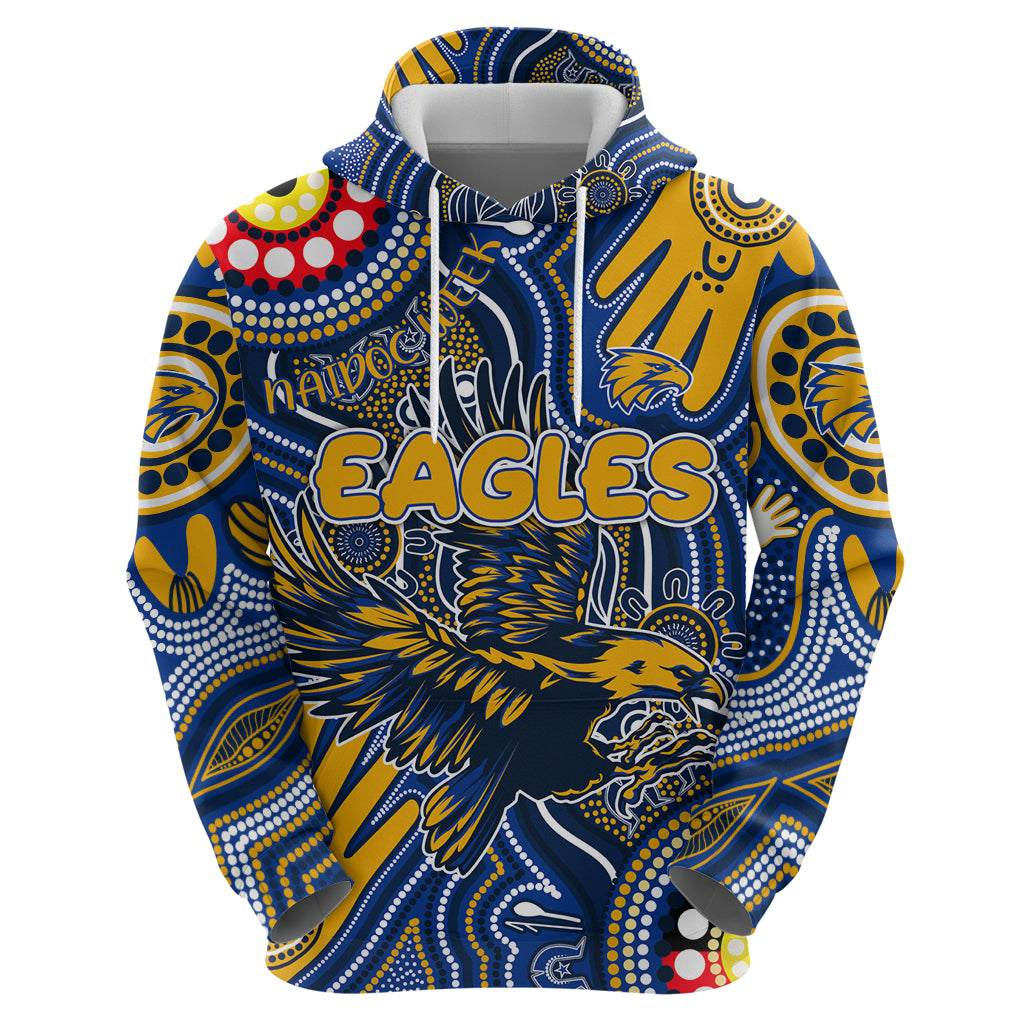 Personalised NAIDOC Week 2024 West Coast Eagles Hoodie Australian Aboriginal Hand Painting