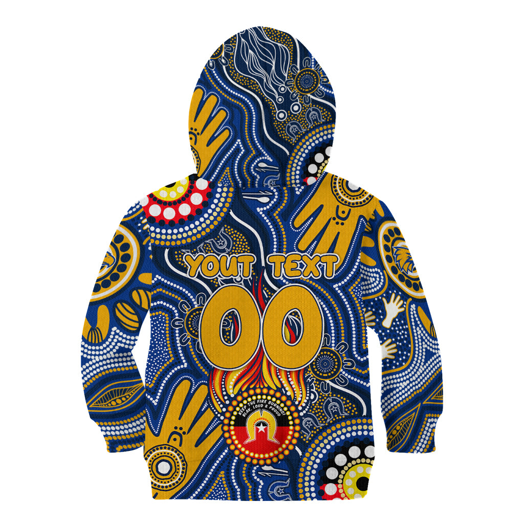 Personalised NAIDOC Week 2024 West Coast Eagles Kid Hoodie Australian Aboriginal Hand Painting