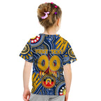 Personalised NAIDOC Week 2024 West Coast Eagles Kid T Shirt Australian Aboriginal Hand Painting