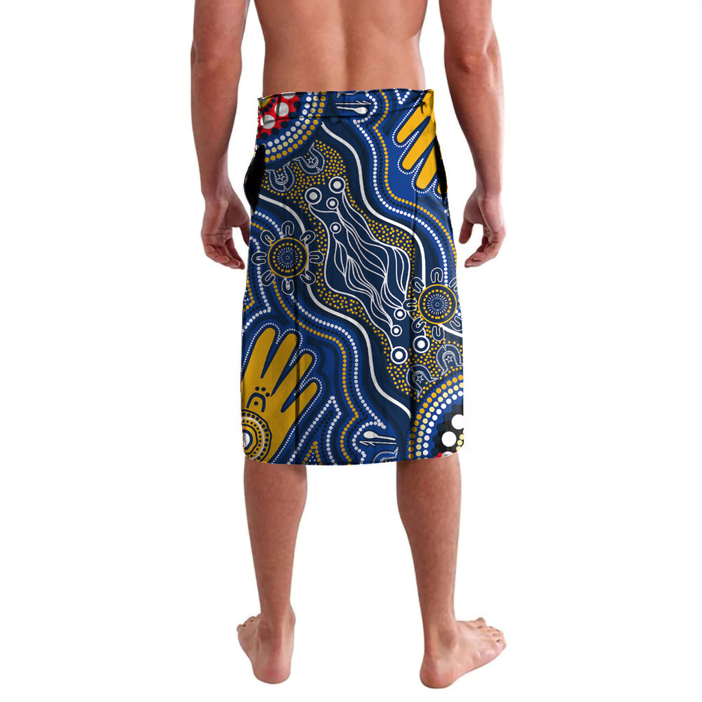 Personalised NAIDOC Week 2024 West Coast Eagles Lavalava Australian Aboriginal Hand Painting