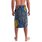 Personalised NAIDOC Week 2024 West Coast Eagles Lavalava Australian Aboriginal Hand Painting