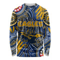 Personalised NAIDOC Week 2024 West Coast Eagles Long Sleeve Shirt Australian Aboriginal Hand Painting