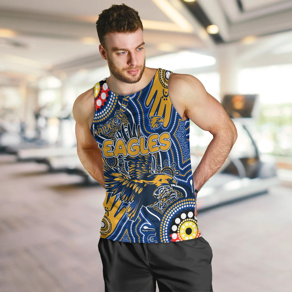 Personalised NAIDOC Week 2024 West Coast Eagles Men Tank Top Australian Aboriginal Hand Painting