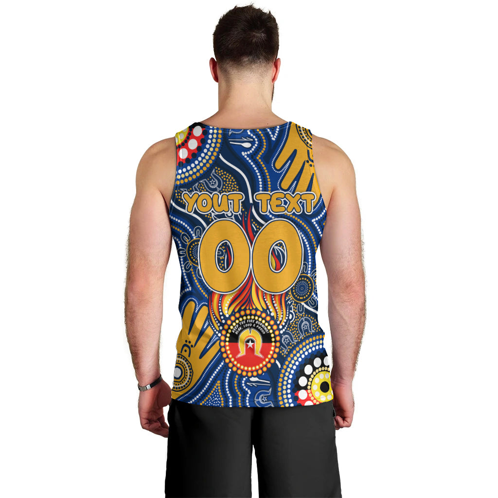 Personalised NAIDOC Week 2024 West Coast Eagles Men Tank Top Australian Aboriginal Hand Painting