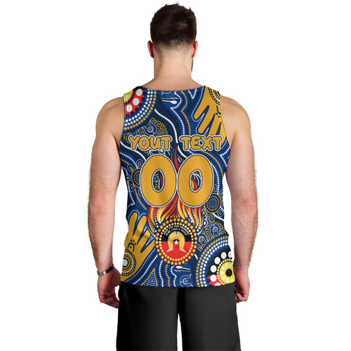 Personalised NAIDOC Week 2024 West Coast Eagles Men Tank Top Australian Aboriginal Hand Painting