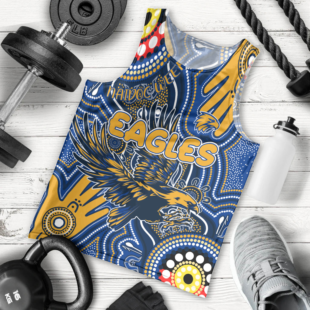 Personalised NAIDOC Week 2024 West Coast Eagles Men Tank Top Australian Aboriginal Hand Painting