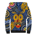 Personalised NAIDOC Week 2024 West Coast Eagles Sherpa Hoodie Australian Aboriginal Hand Painting