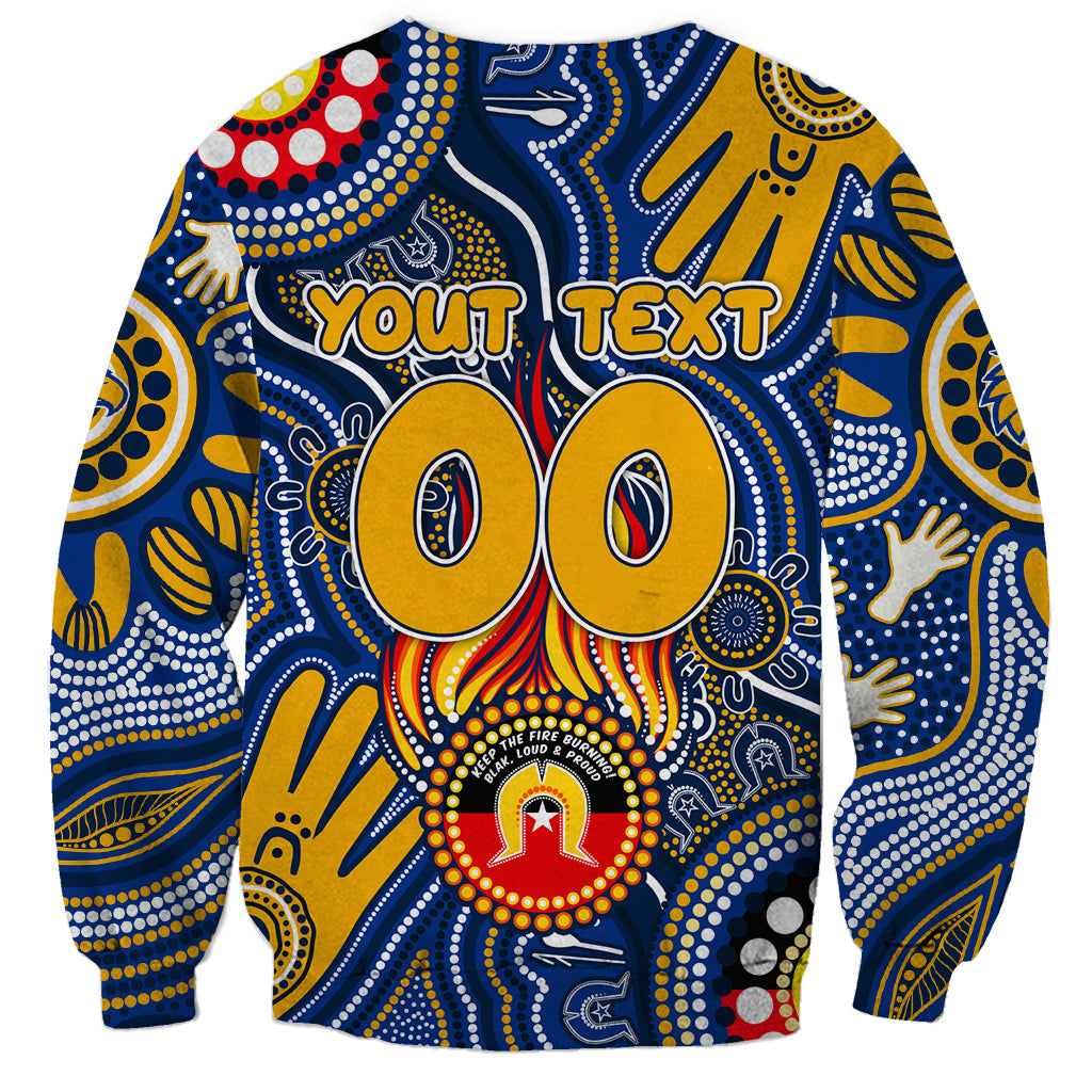 Personalised NAIDOC Week 2024 West Coast Eagles Sweatshirt Australian Aboriginal Hand Painting