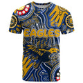 Personalised NAIDOC Week 2024 West Coast Eagles T Shirt Australian Aboriginal Hand Painting