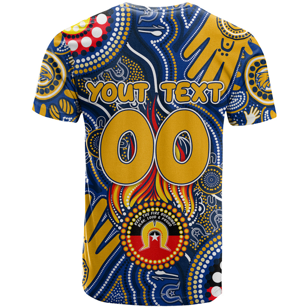 Personalised NAIDOC Week 2024 West Coast Eagles T Shirt Australian Aboriginal Hand Painting