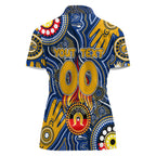 Personalised NAIDOC Week 2024 West Coast Eagles Women Polo Shirt Australian Aboriginal Hand Painting