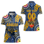 Personalised NAIDOC Week 2024 West Coast Eagles Women Polo Shirt Australian Aboriginal Hand Painting