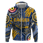 Personalised NAIDOC Week 2024 West Coast Eagles Zip Hoodie Australian Aboriginal Hand Painting