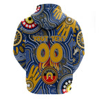Personalised NAIDOC Week 2024 West Coast Eagles Zip Hoodie Australian Aboriginal Hand Painting