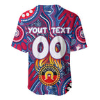 Personalised NAIDOC Week 2024 Western Bulldogs Baseball Jersey Australian Aboriginal Hand Painting