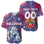 Personalised NAIDOC Week 2024 Western Bulldogs Baseball Jersey Australian Aboriginal Hand Painting