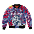 Personalised NAIDOC Week 2024 Western Bulldogs Bomber Jacket Australian Aboriginal Hand Painting