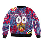 Personalised NAIDOC Week 2024 Western Bulldogs Bomber Jacket Australian Aboriginal Hand Painting