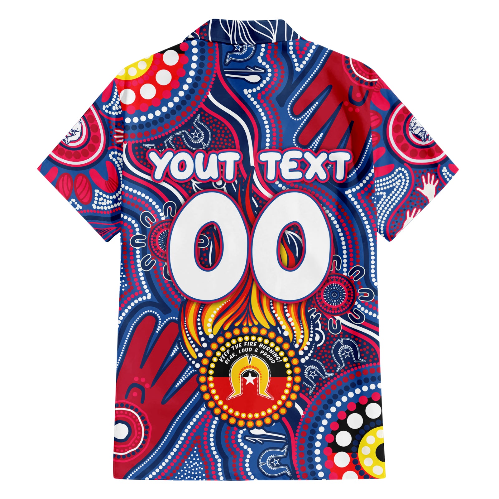 Personalised NAIDOC Week 2024 Western Bulldogs Hawaiian Shirt Australian Aboriginal Hand Painting