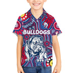 Personalised NAIDOC Week 2024 Western Bulldogs Hawaiian Shirt Australian Aboriginal Hand Painting