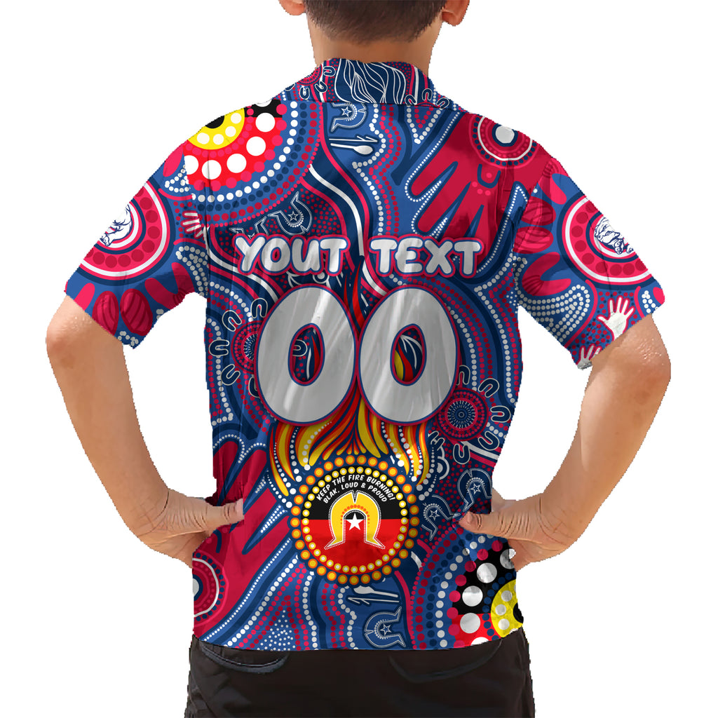 Personalised NAIDOC Week 2024 Western Bulldogs Hawaiian Shirt Australian Aboriginal Hand Painting