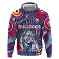 Personalised NAIDOC Week 2024 Western Bulldogs Hoodie Australian Aboriginal Hand Painting