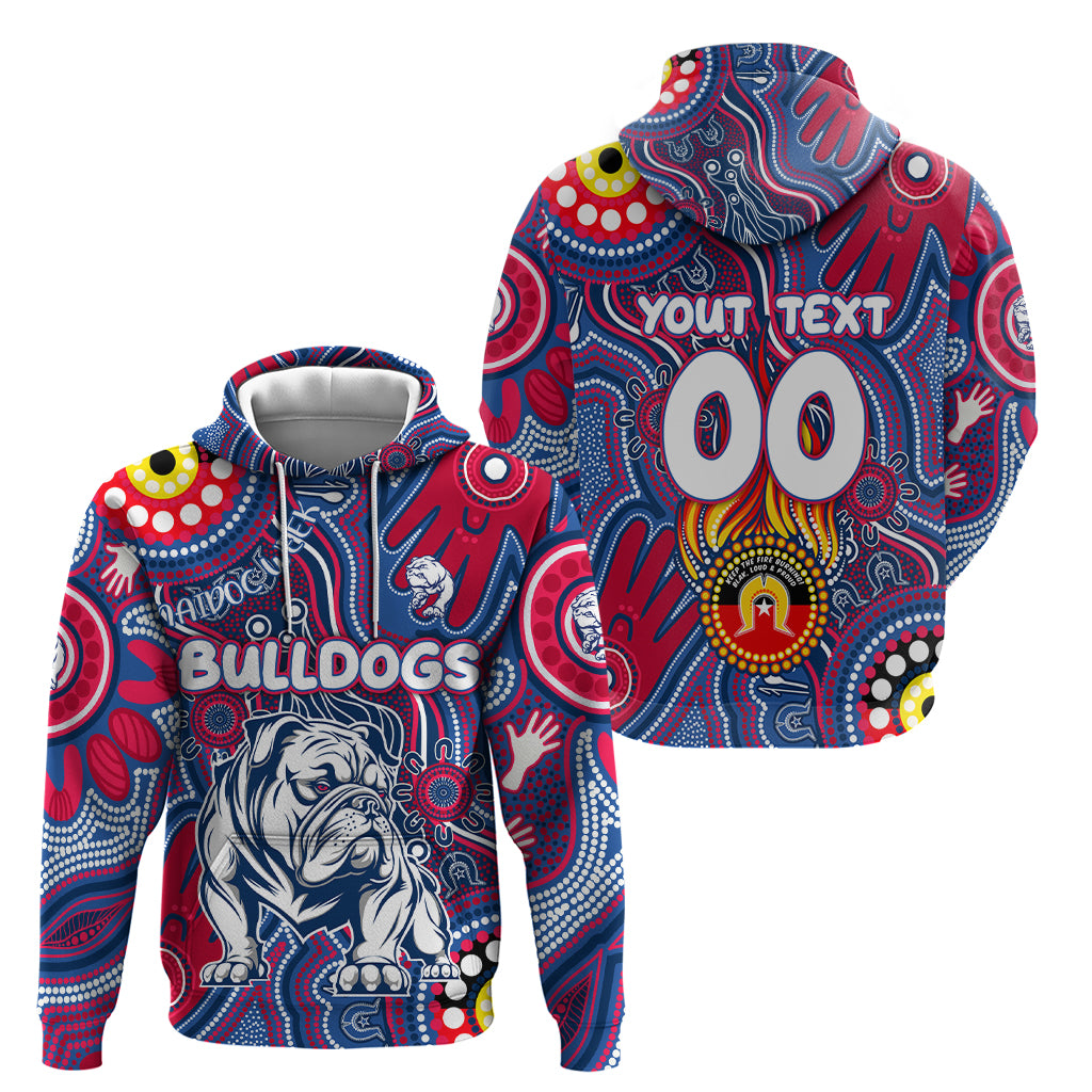 Personalised NAIDOC Week 2024 Western Bulldogs Hoodie Australian Aboriginal Hand Painting
