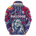 Personalised NAIDOC Week 2024 Western Bulldogs Hoodie Australian Aboriginal Hand Painting