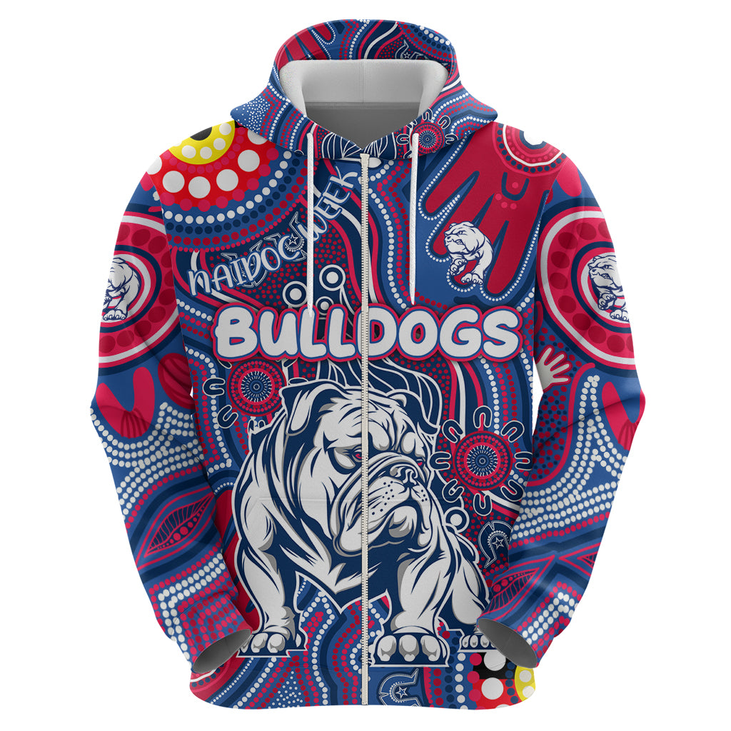 Personalised NAIDOC Week 2024 Western Bulldogs Hoodie Australian Aboriginal Hand Painting