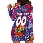 Personalised NAIDOC Week 2024 Western Bulldogs Hoodie Dress Australian Aboriginal Hand Painting