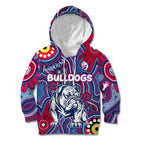 Personalised NAIDOC Week 2024 Western Bulldogs Kid Hoodie Australian Aboriginal Hand Painting