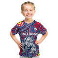 Personalised NAIDOC Week 2024 Western Bulldogs Kid T Shirt Australian Aboriginal Hand Painting