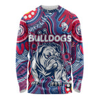 Personalised NAIDOC Week 2024 Western Bulldogs Long Sleeve Shirt Australian Aboriginal Hand Painting