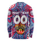 Personalised NAIDOC Week 2024 Western Bulldogs Long Sleeve Shirt Australian Aboriginal Hand Painting