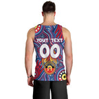 Personalised NAIDOC Week 2024 Western Bulldogs Men Tank Top Australian Aboriginal Hand Painting