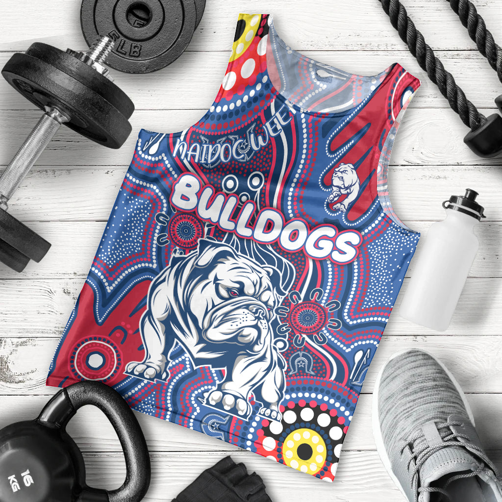Personalised NAIDOC Week 2024 Western Bulldogs Men Tank Top Australian Aboriginal Hand Painting