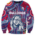 Personalised NAIDOC Week 2024 Western Bulldogs Sweatshirt Australian Aboriginal Hand Painting