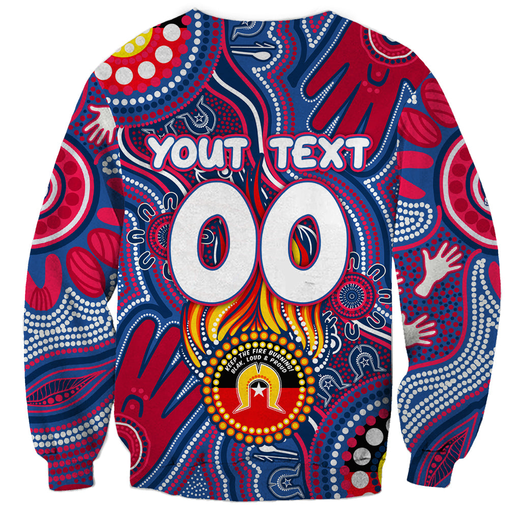 Personalised NAIDOC Week 2024 Western Bulldogs Sweatshirt Australian Aboriginal Hand Painting