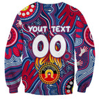 Personalised NAIDOC Week 2024 Western Bulldogs Sweatshirt Australian Aboriginal Hand Painting