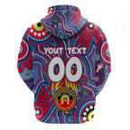 Personalised NAIDOC Week 2024 Western Bulldogs Zip Hoodie Australian Aboriginal Hand Painting