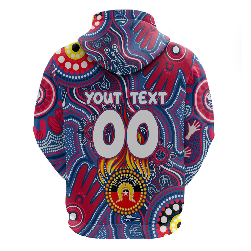 Personalised NAIDOC Week 2024 Western Bulldogs Zip Hoodie Australian Aboriginal Hand Painting