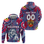 Personalised NAIDOC Week 2024 Western Bulldogs Zip Hoodie Australian Aboriginal Hand Painting