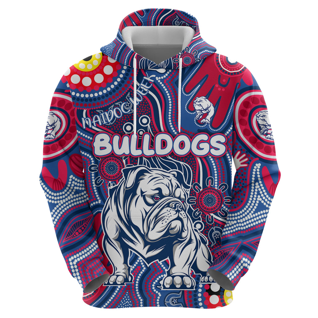 Personalised NAIDOC Week 2024 Western Bulldogs Zip Hoodie Australian Aboriginal Hand Painting