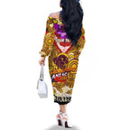Personalised Broncos ANZAC Day Family Matching Off The Shoulder Long Sleeve Dress and Hawaiian Shirt Aboriginal Rising Sun