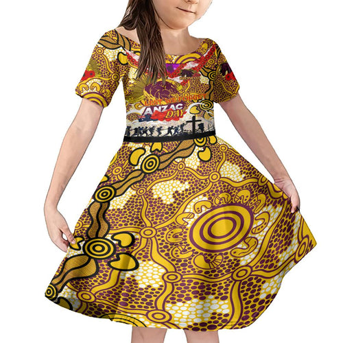Personalised Broncos ANZAC Day Family Matching Puletasi and Hawaiian Shirt Aboriginal Rising Sun
